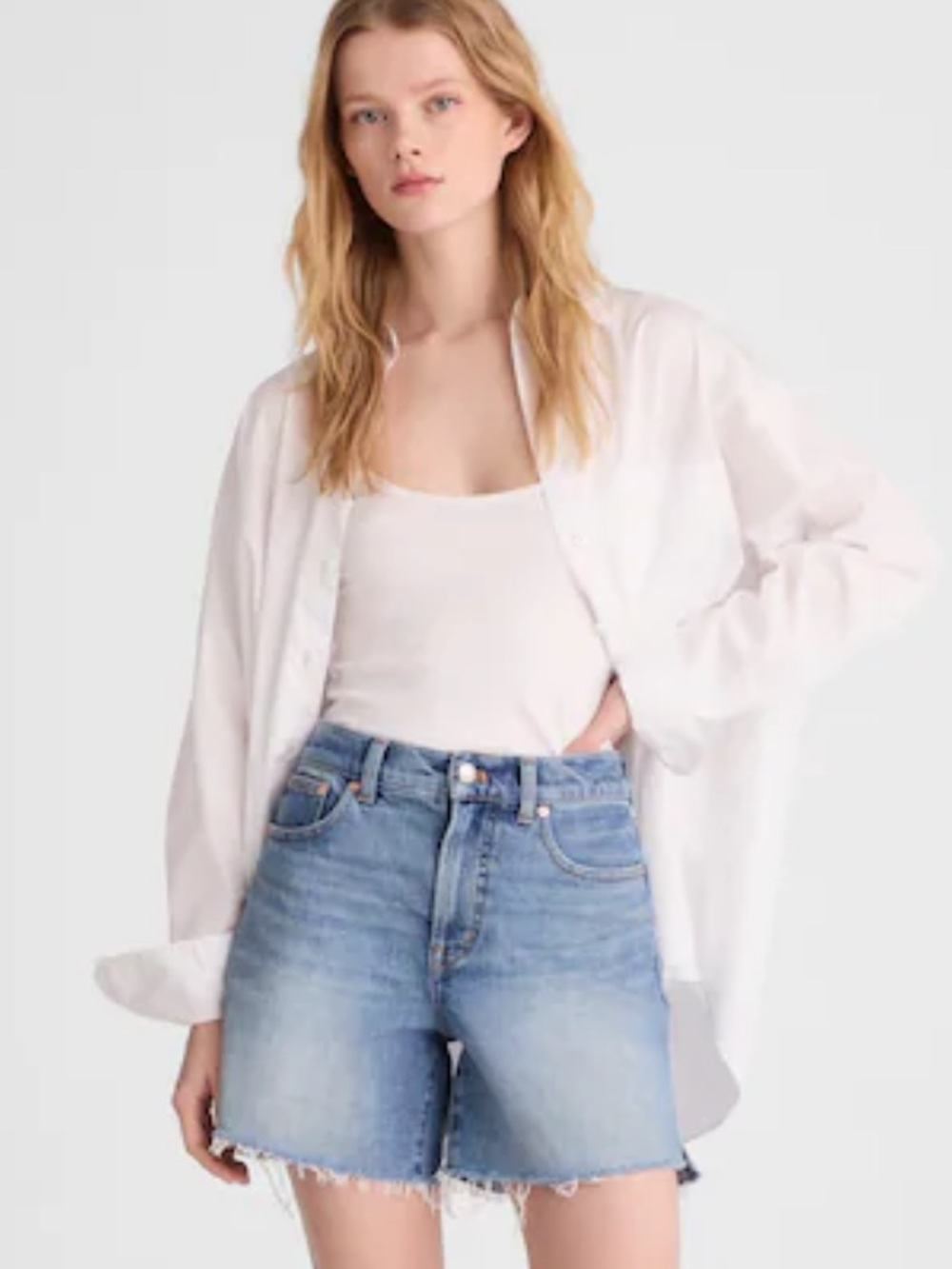 MADEWELL HIGH RISE and Light Blue Denim Shorts!!! 29